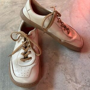 Origo barefoot Vintage-style sneakers in cream leather size 39 or 8.5